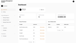 Dashboard Page Using Filament