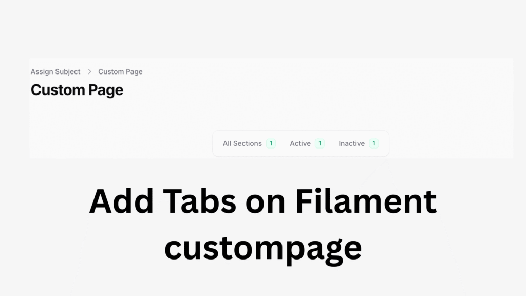 add tabs on custom filament page