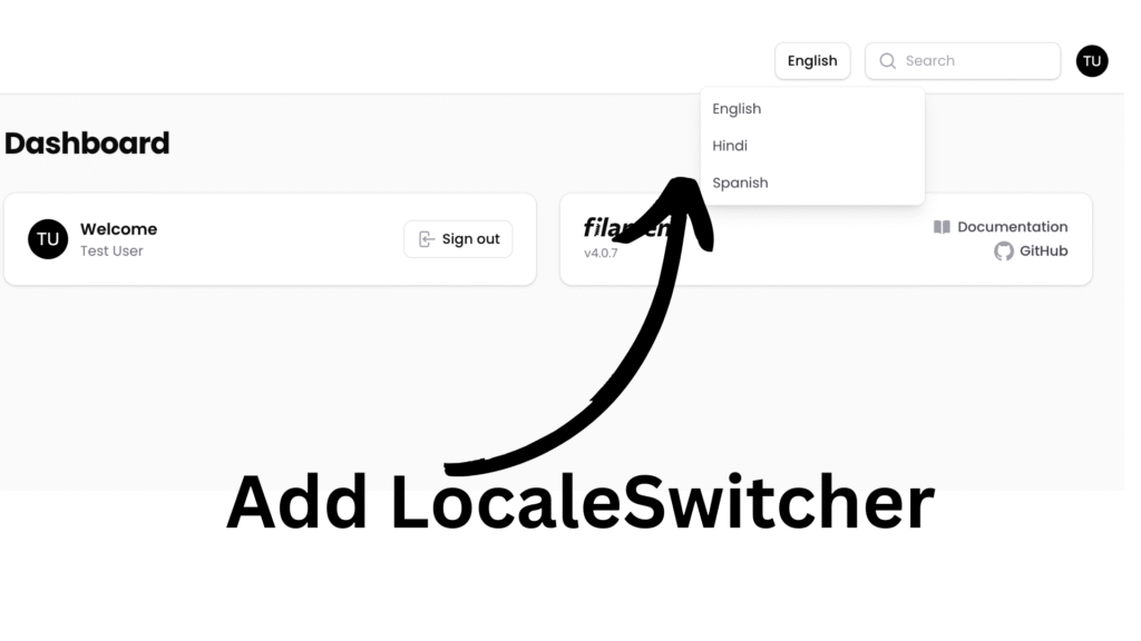 add language switcher in fialment